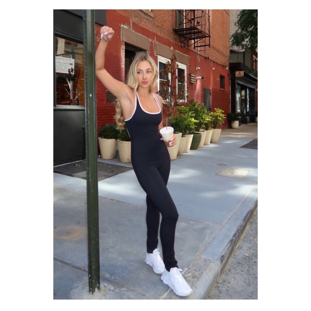 New! BOOTAYBAG Cut-Out Ellyette Jumpsuit in Black